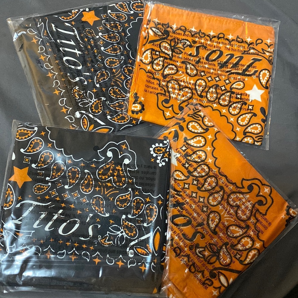 COPY - 4 Titos vodka bandanas